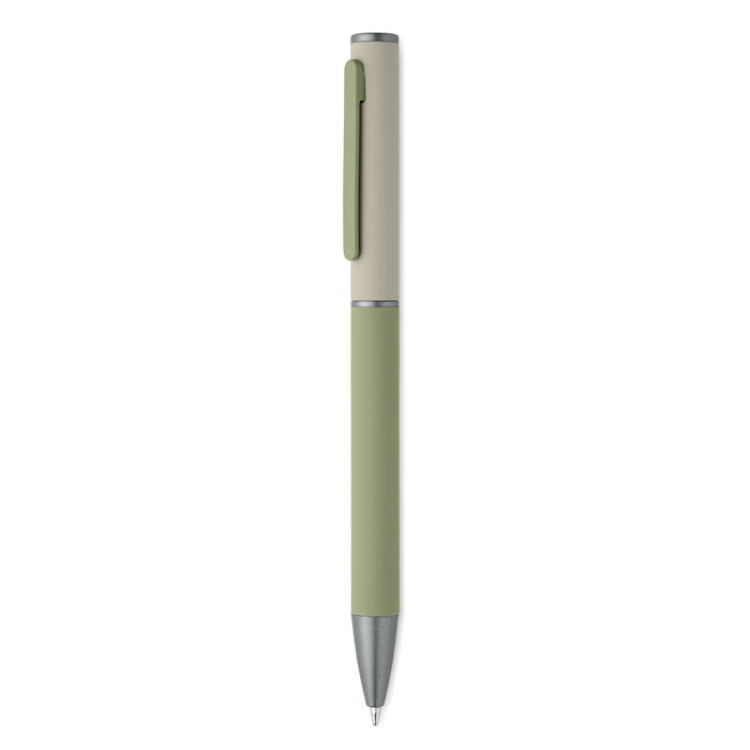 Stylo bille twist en alu recycl&eacute; Vert Menthe