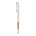 Stylo en aluminium encre bleue Blanc
