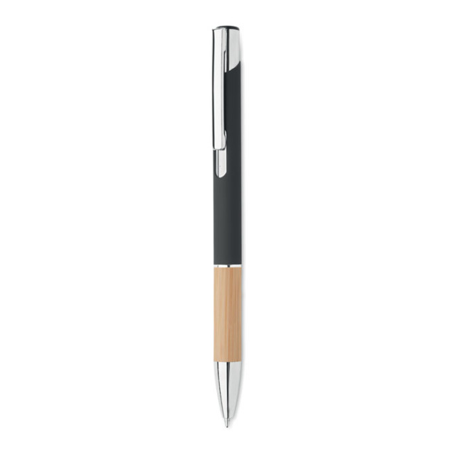 Stylo en aluminium encre bleue Noir
