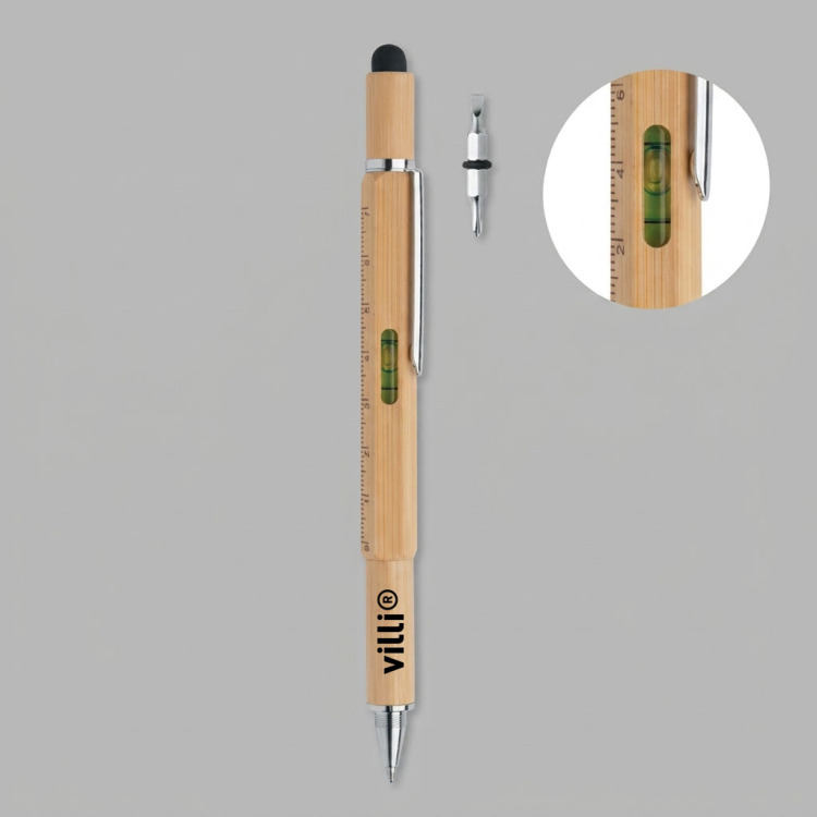 Stylo niveau &agrave; bulle en bambou Bois