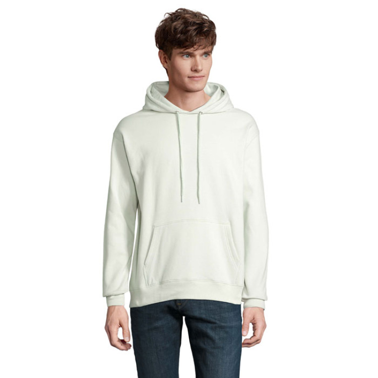 Sweat Unisex Capuche Vert Cremeux XXL