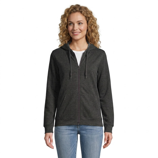 Sweat unisexe zippé à capuche Anthracite Chine