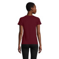 T-Shirt col rond en coton bio Femme Bordeaux
