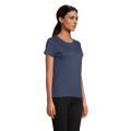 T-Shirt col rond en coton bio Femme Denim