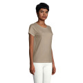 T-Shirt col rond en coton bio Femme Kaki