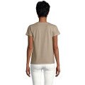 T-Shirt col rond en coton bio Femme Kaki
