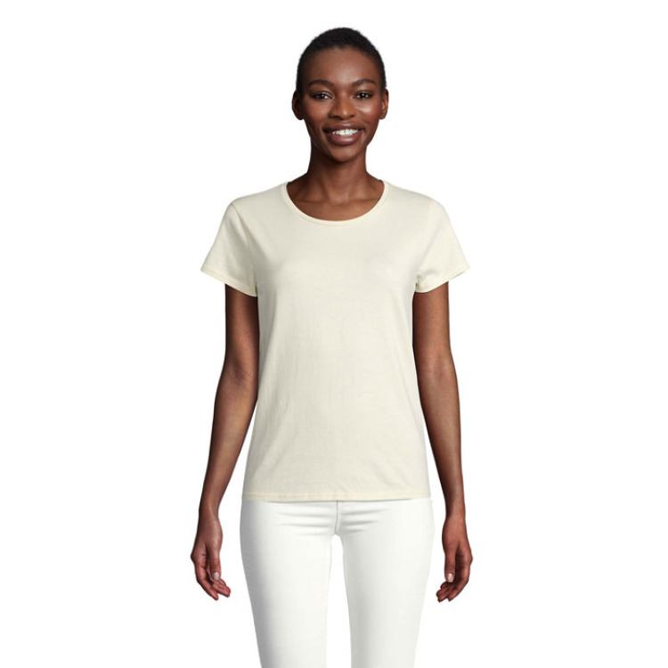 T-Shirt col rond en coton bio Femme Naturel