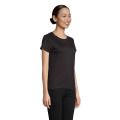 T-Shirt col rond en coton bio Femme Noir Profond
