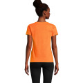 T-Shirt col rond en coton bio Femme Orange