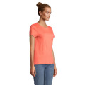 T-Shirt col rond en coton bio Femme Pop Orange