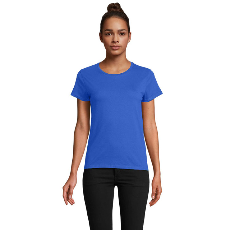T-Shirt col rond en coton bio Femme Royal