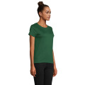 T-Shirt col rond en coton bio Femme Vert Bouteille