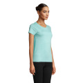 T-Shirt col rond en coton bio Femme Vert Clair Chine