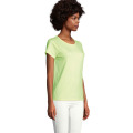 T-Shirt col rond en coton bio Femme Vert Pomme