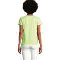 T-Shirt col rond en coton bio Femme Vert Pomme