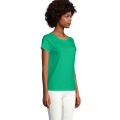 T-Shirt col rond en coton bio Femme Vert Prairie