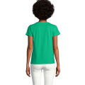 T-Shirt col rond en coton bio Femme Vert Prairie