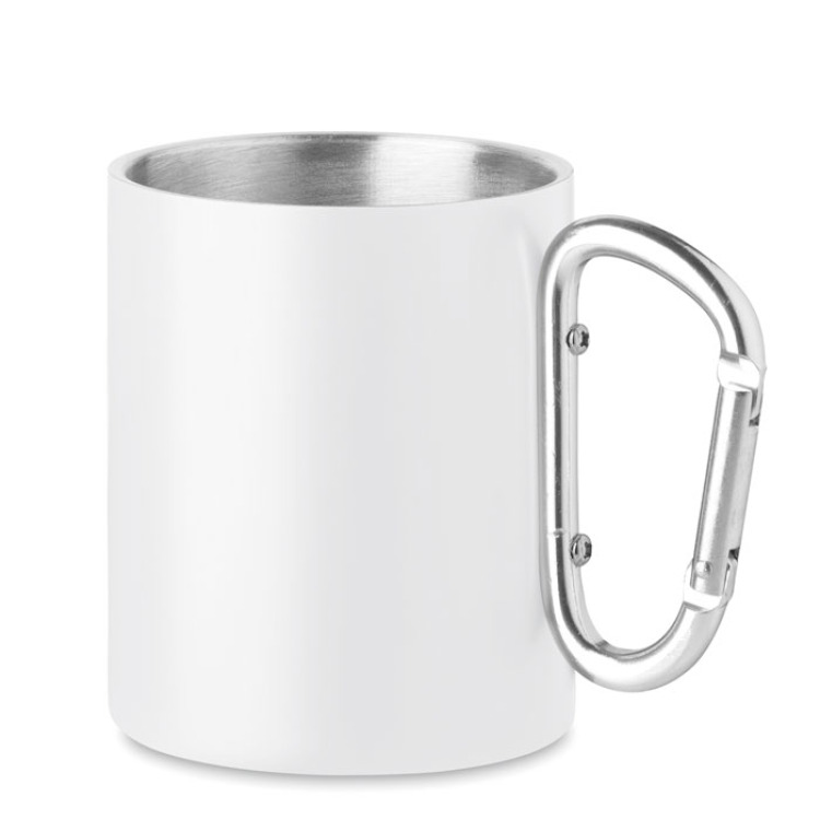 Tasse en m&eacute;tal double paroi Blanc
