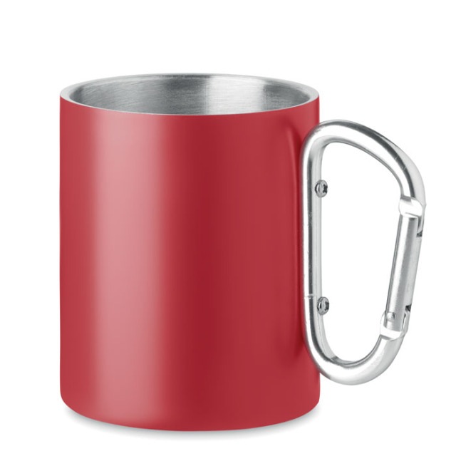 Tasse en métal double paroi Rouge