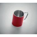 Tasse en m&eacute;tal double paroi Rouge