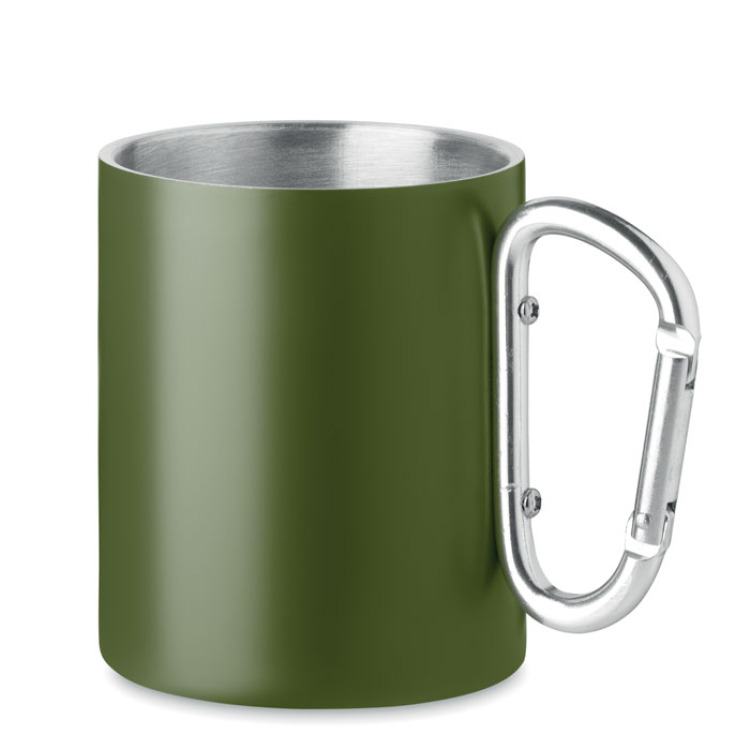 Tasse en m&eacute;tal double paroi Vert Fonc&eacute;