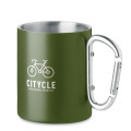 Tasse en m&eacute;tal double paroi Vert Fonc&eacute;