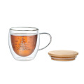 Tasse en verre &agrave; double paroi Transparent
