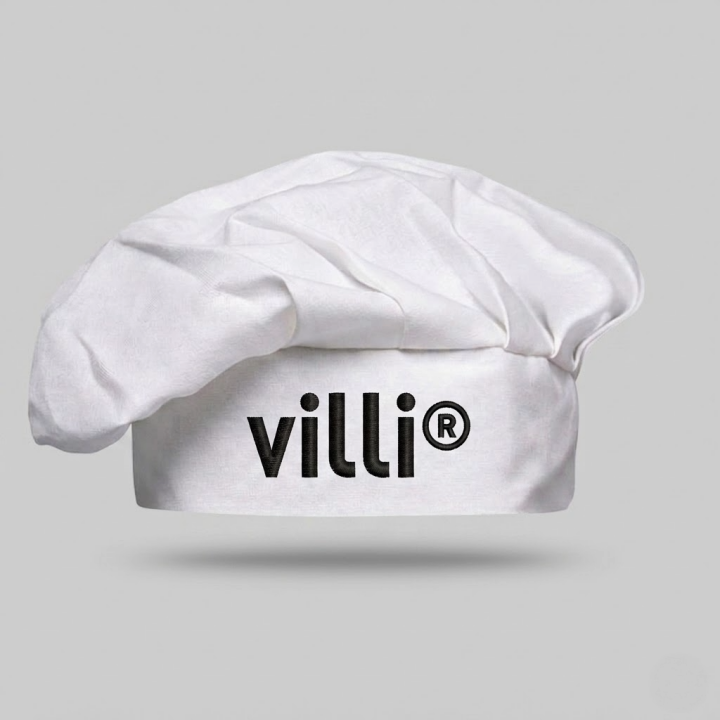 Toque de chef en coton 130gm2 Blanc