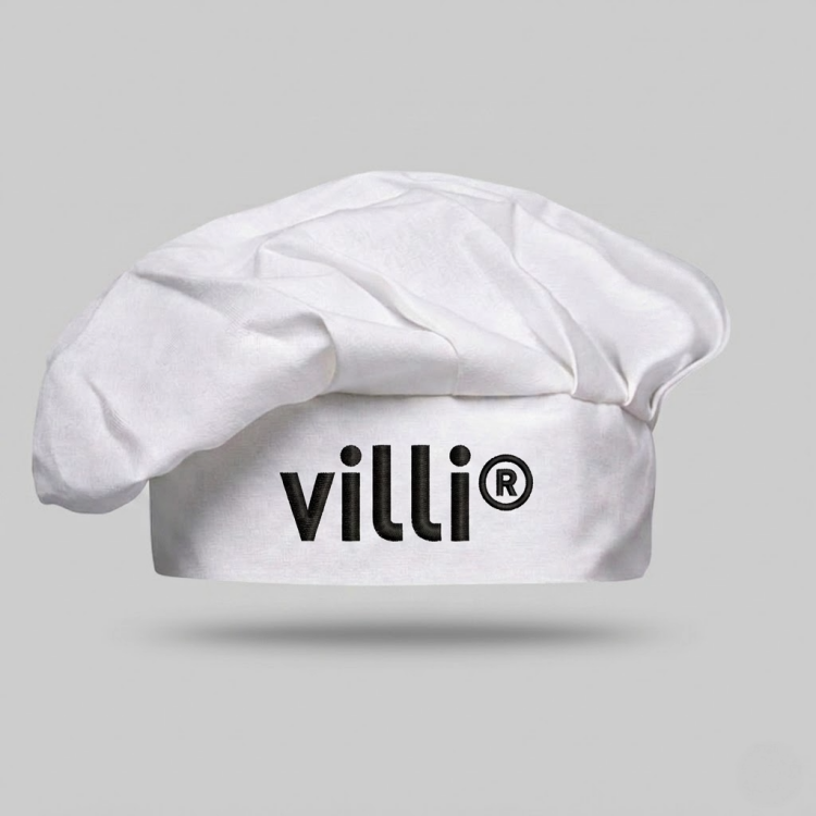 Toque de chef en coton 130g/m2 Blanc