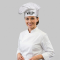 Toque de chef en coton 130g/m2 Blanc