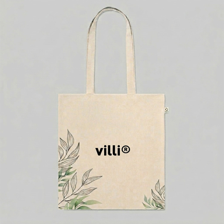 Tote bag beige | Coton recycl&eacute; 140 g/m&sup2;