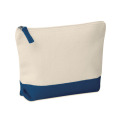 Trousse en coton bicolore Bleu