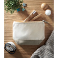 Trousse en coton bicolore Gris