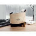 Trousse en coton bicolore Noir