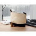 Trousse en coton bicolore Noir