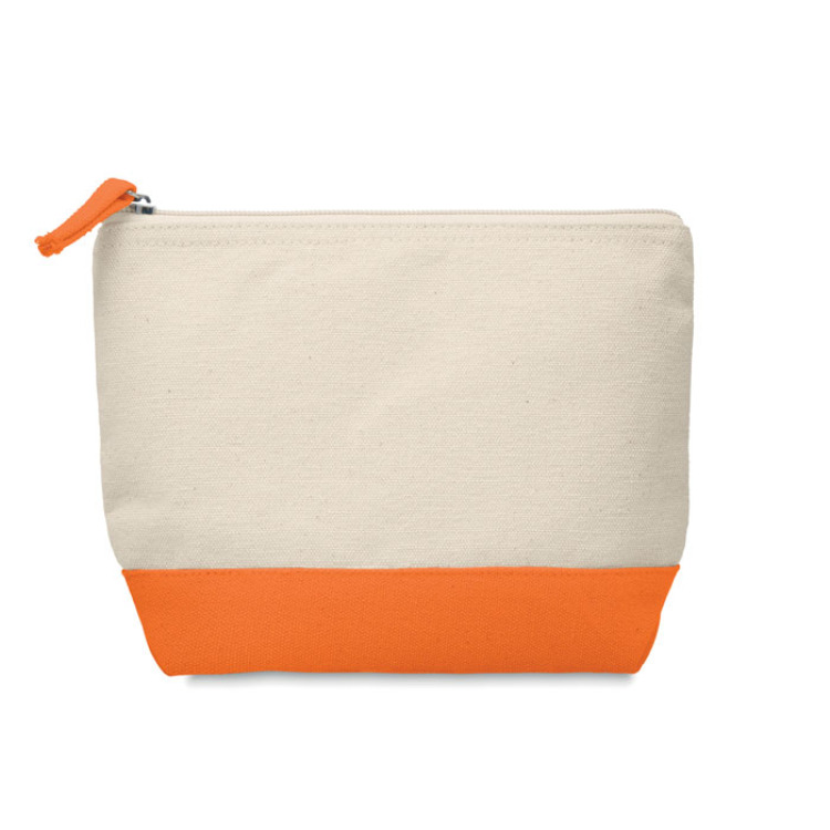 Trousse en coton bicolore Orange