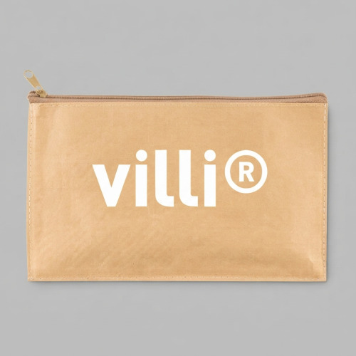 Trousse en papier tissé Beige