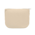 Trousse en velours c&ocirc;tel&eacute; Beige