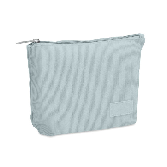Trousse en velours côtelé Bleu Bébé