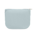 Trousse en velours c&ocirc;tel&eacute; Bleu B&eacute;b&eacute;