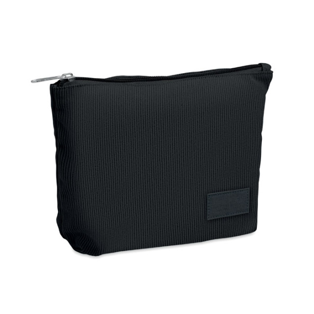 Trousse en velours côtelé Noir