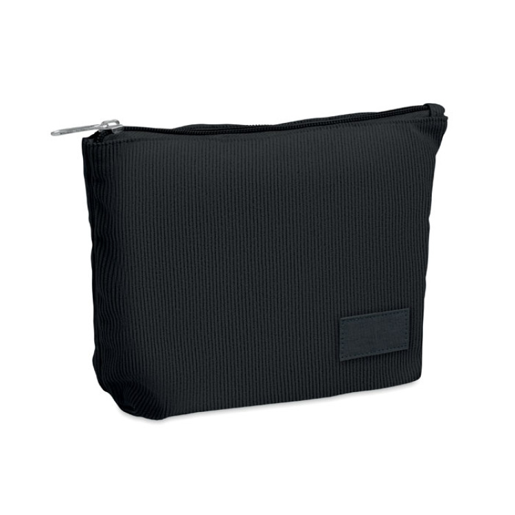 Trousse en velours côtelé Noir