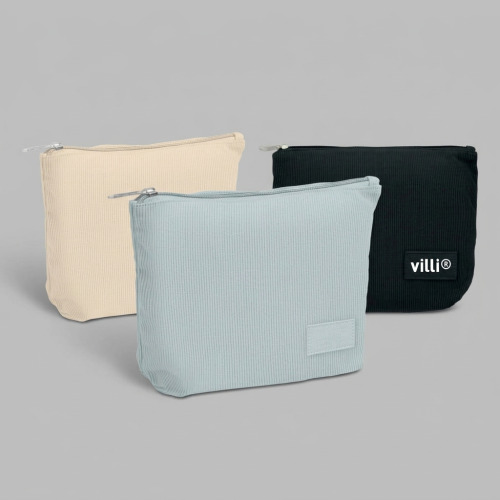 Trousse en velours côtelé