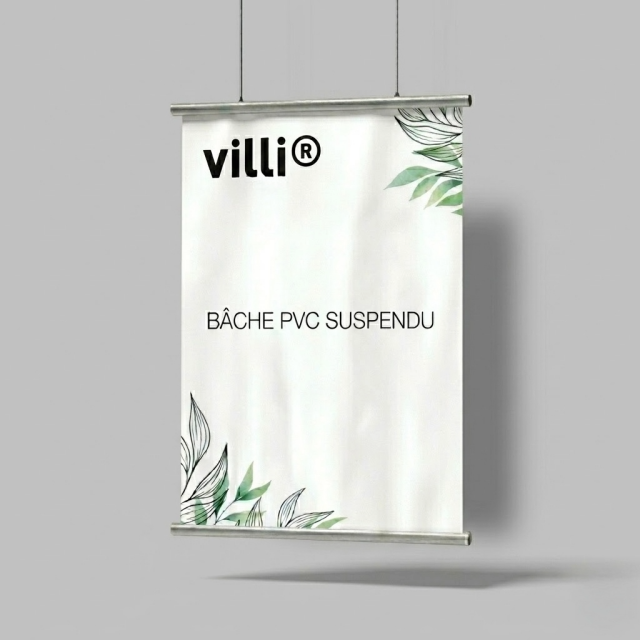 Visuel suspendu  Bâche