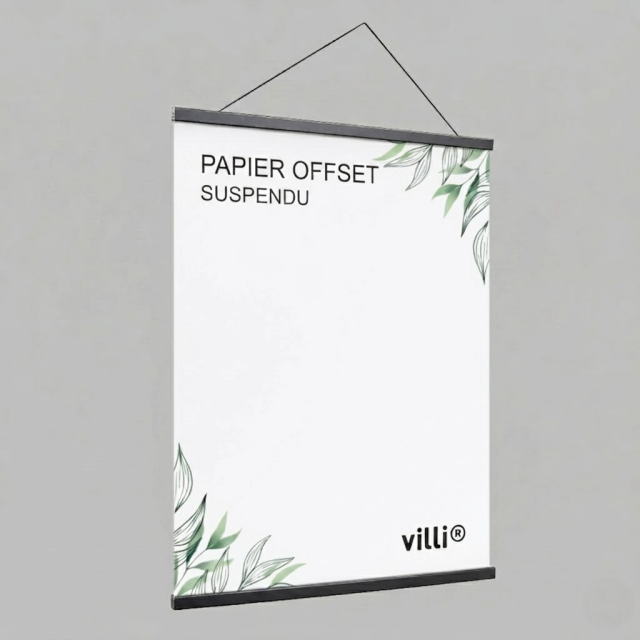Visuel suspendu  Papier offset