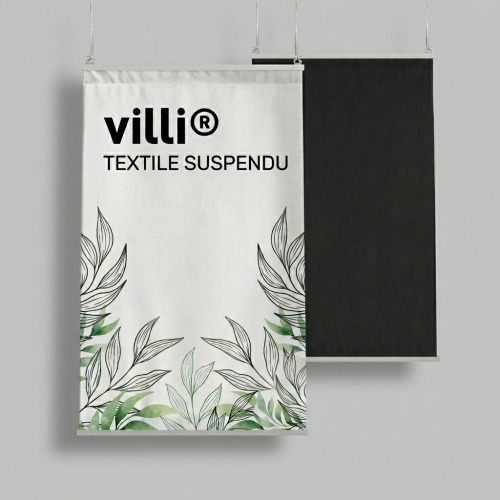 Visuel suspendu  Textile