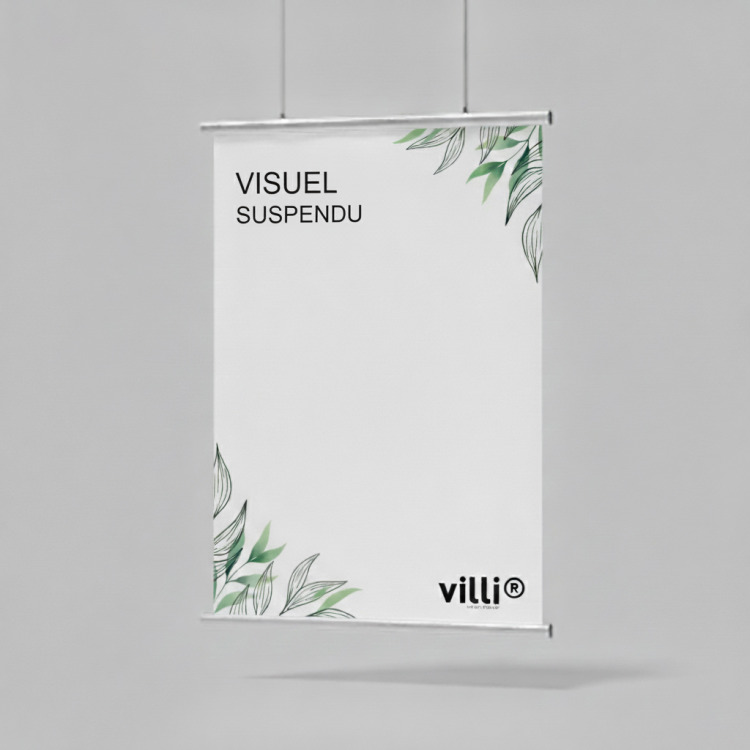 Visuel suspendu
