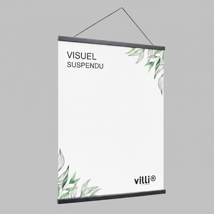 Visuel suspendu